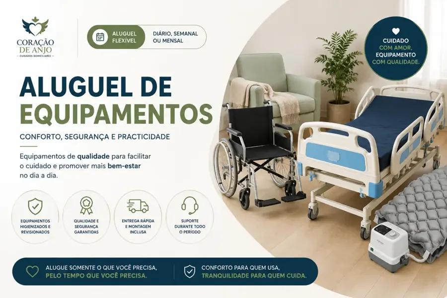 Equipamentos de apoio para cuidados em casa